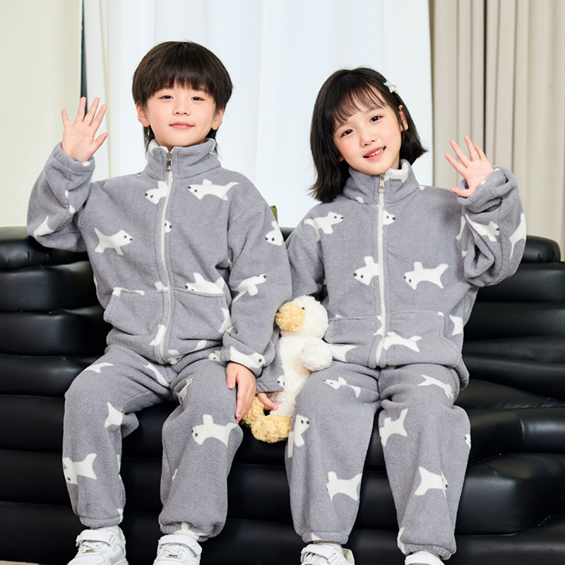Set Piyama Anak-anak Musim Din - Toddler Boy Winter Fleece Jacket ulasan dan harga