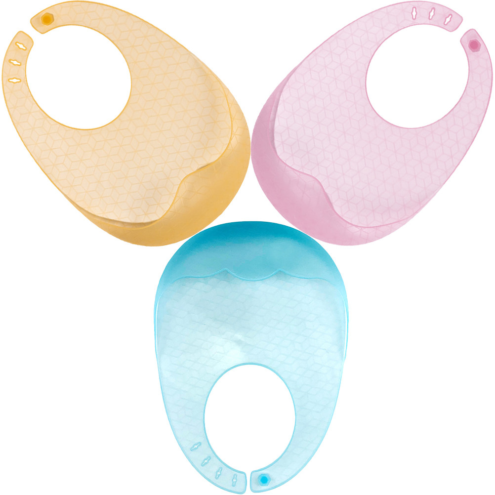 3 buah Celemek Bayi Silikon –  - Waterproof Baby Bibs Silicone ulasan dan harga